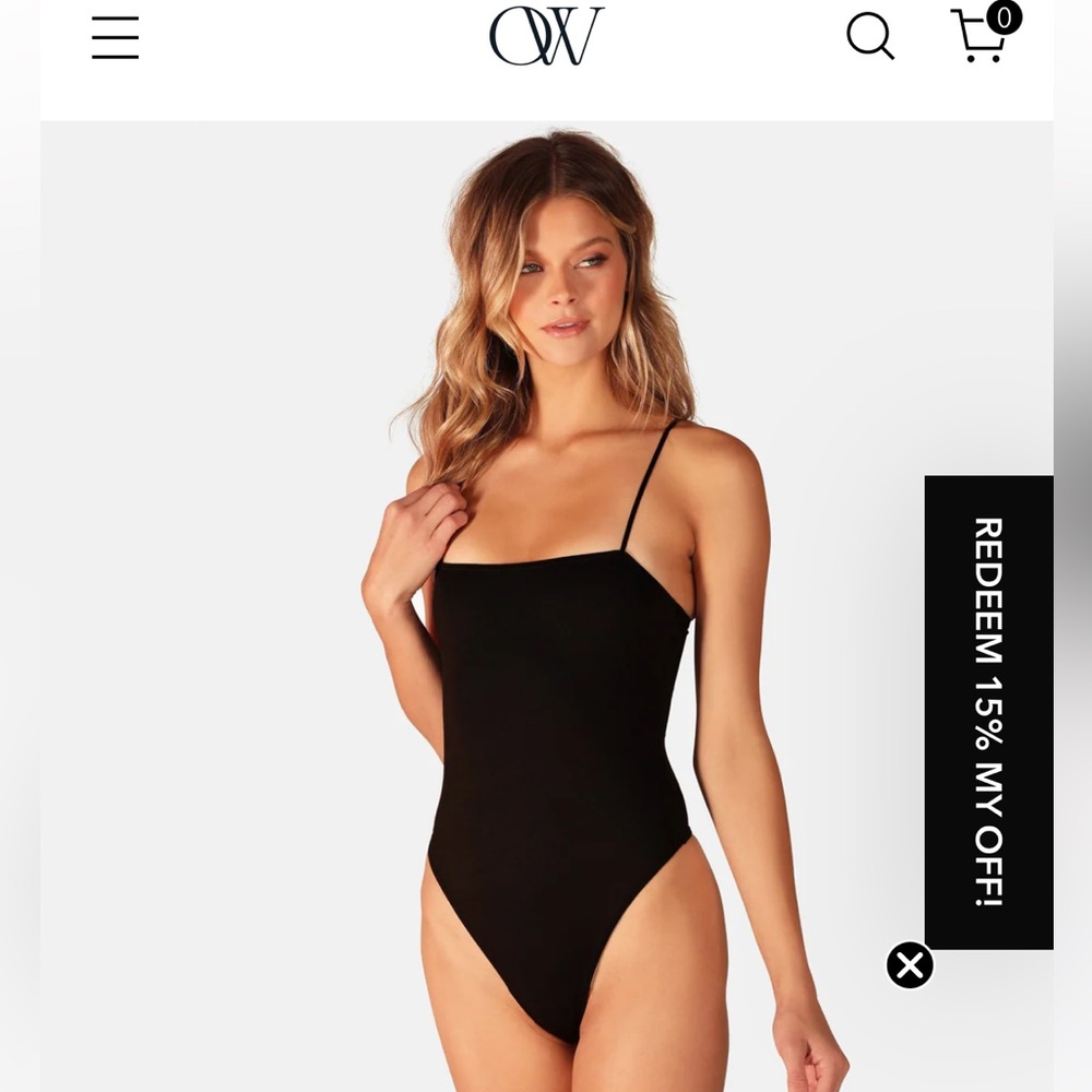 Bodysuit with thin straps